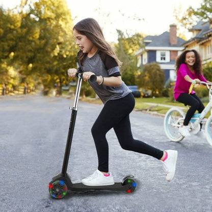 3-Wheeled LEDs Kick Scooter for Kids Flashing Scooter Adjustable Height DailySale