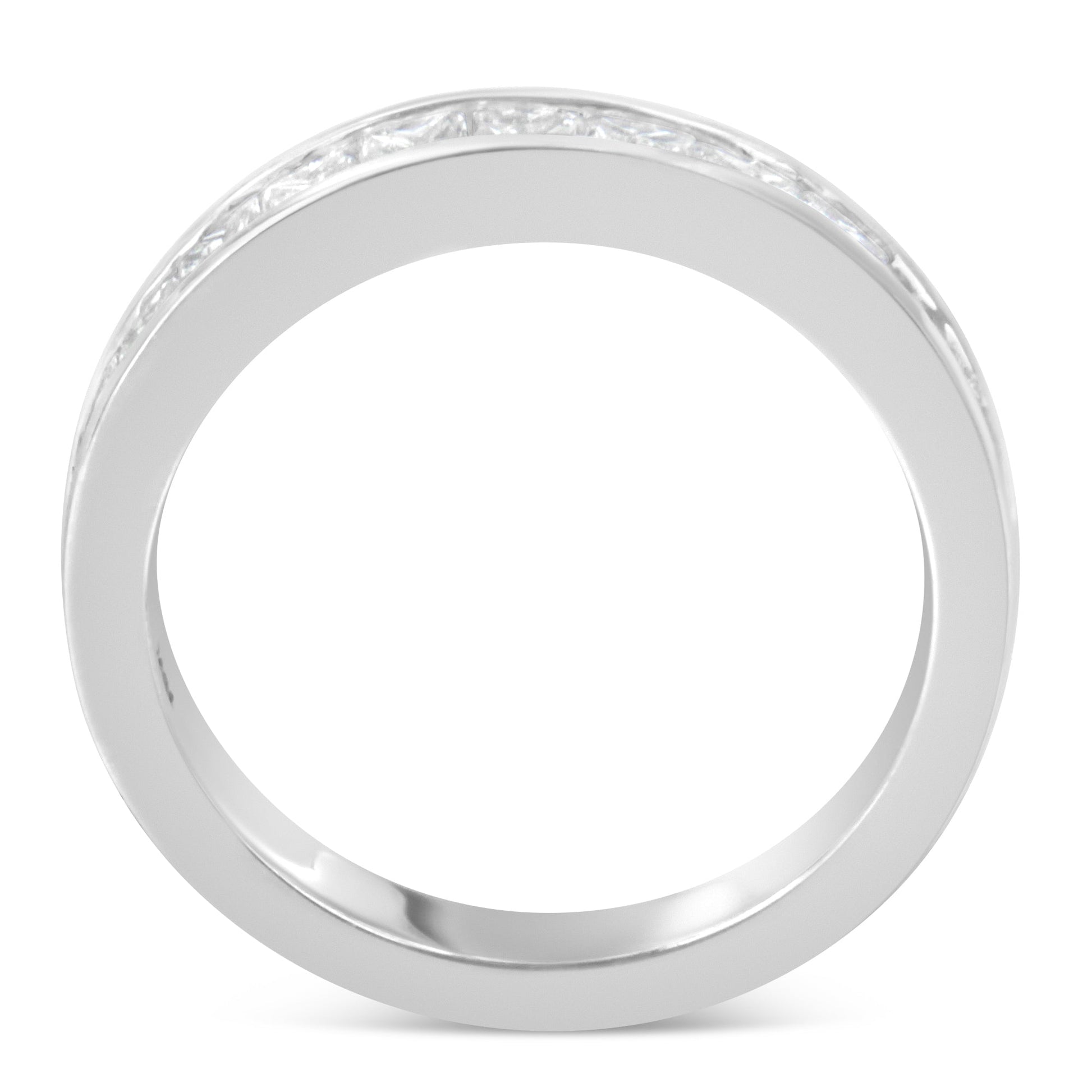 Women's 18K White Gold Princess Cut Diamond Band Ring (1 Cttw, G-H Color, SI1-SI2 Clarity) - Size 6 Bids.com