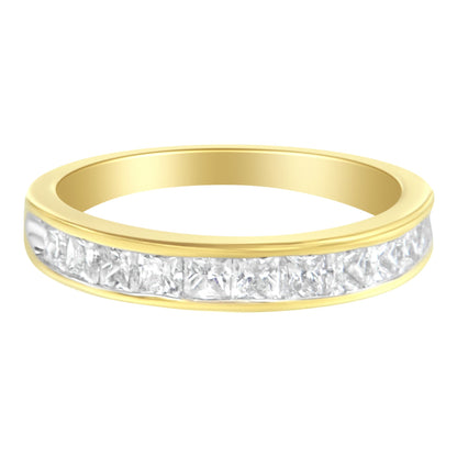 14KT Yellow Gold Diamond Channel Band Ring (1 cttw, H-I Color, SI2-I1 Clarity) Bids.com