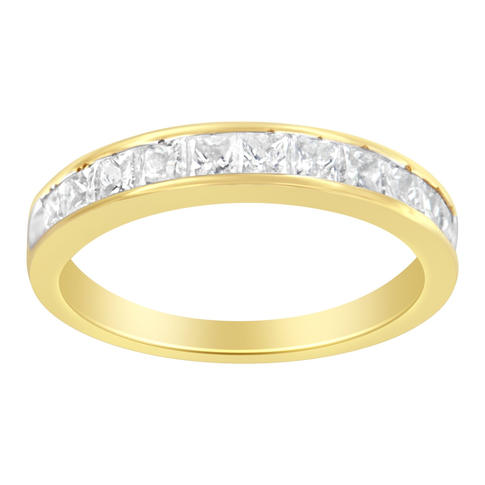 14KT Yellow Gold Diamond Channel Band Ring (1 cttw, H-I Color, SI2-I1 Clarity) Bids.com
