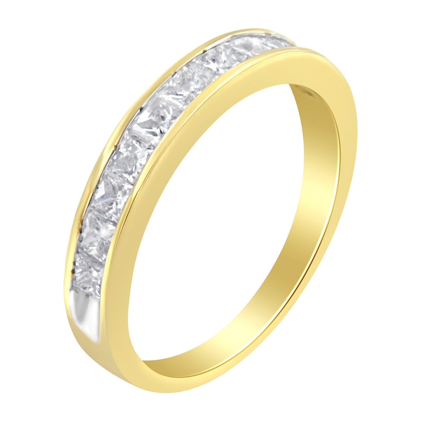14KT Yellow Gold Diamond Channel Band Ring (1 cttw, H-I Color, SI2-I1 Clarity) Bids.com