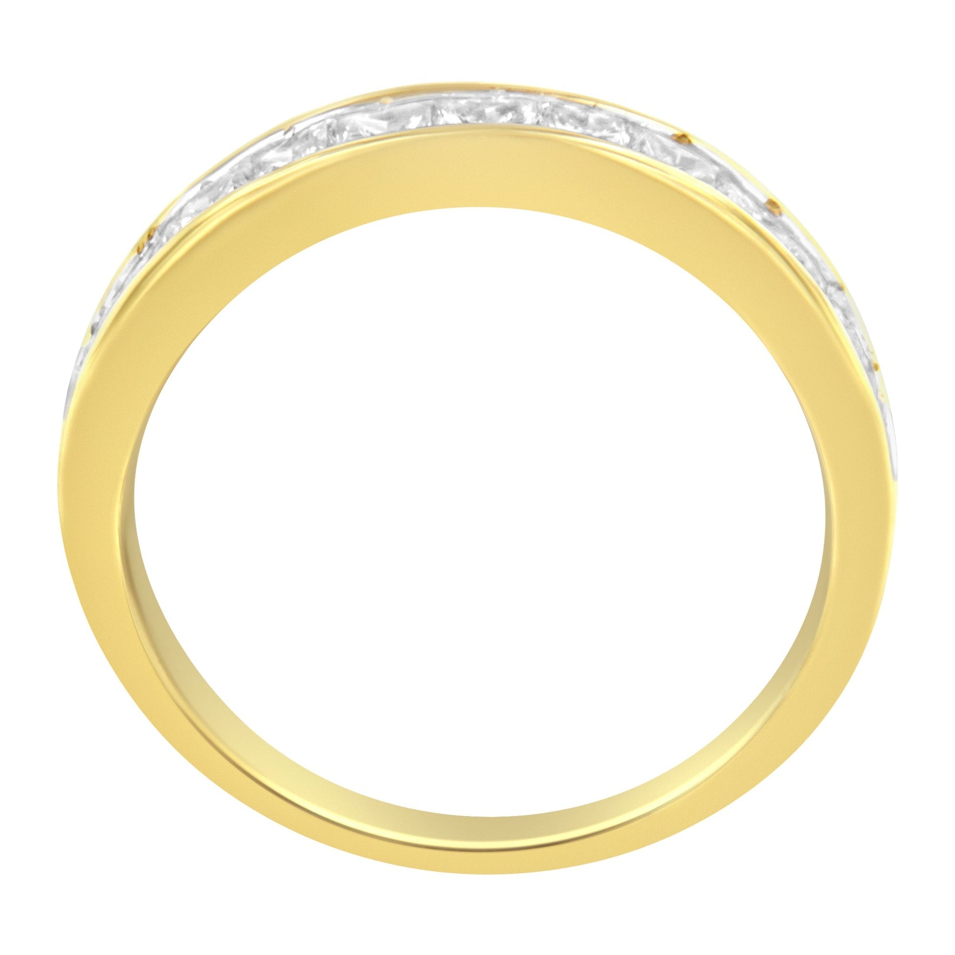 14KT Yellow Gold Diamond Channel Band Ring (1 cttw, H-I Color, SI2-I1 Clarity) Bids.com