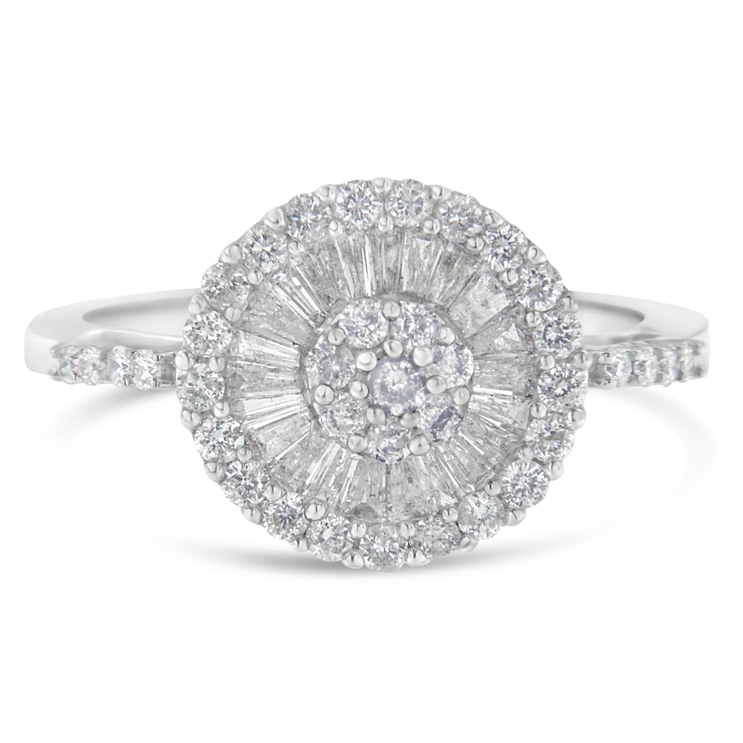 10KT White Gold Diamond Cocktail Ring (1 cttw, H-I Color, SI2-I1 Clarity) Bids.com