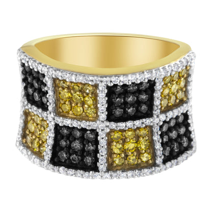 14KT Yellow Gold Champagne, Yellow and Round Diamond Band Ring (1 1/2 cttw, H-I Color, I1-I2 Clarity) Bids.com