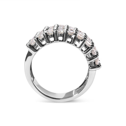 14k White Gold 4.0 Cttw Diamond 5 Row Ring Band (I-J Color, I1-I2 Clarity) - Ring Size 7 Bids.com