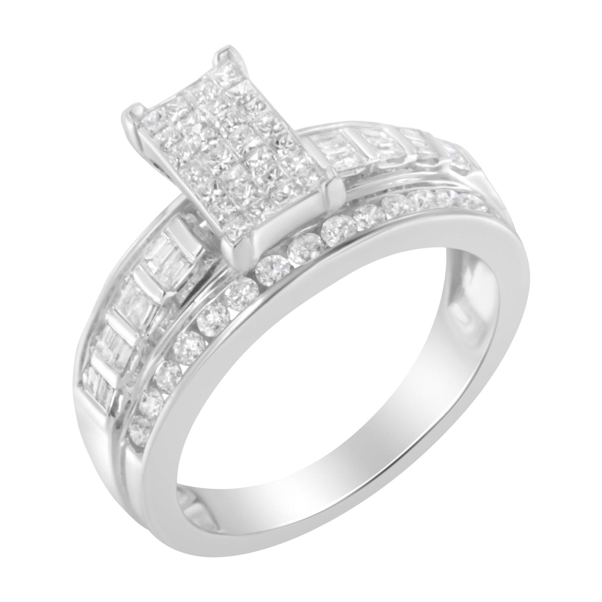 10KT White Gold Diamond Composite Ring (1 cttw, H-I Color, SI2-I1 Clarity) Bids.com