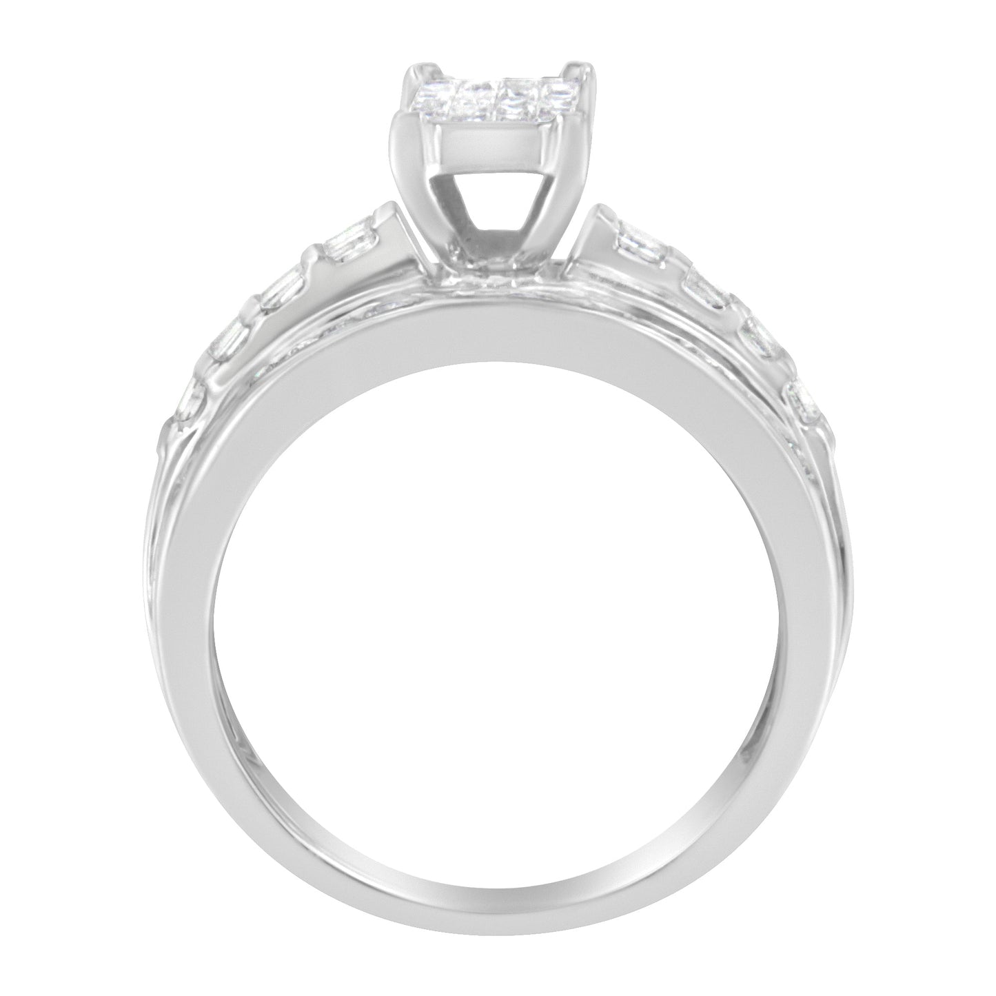 10KT White Gold Diamond Composite Ring (1 cttw, H-I Color, SI2-I1 Clarity) Bids.com