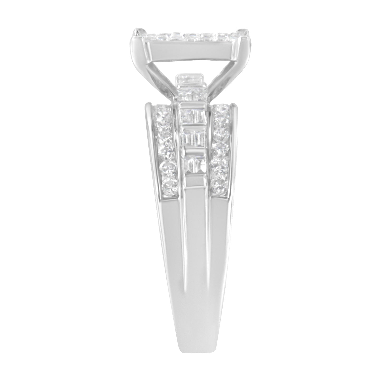 10KT White Gold Diamond Composite Ring (1 cttw, H-I Color, SI2-I1 Clarity) Bids.com