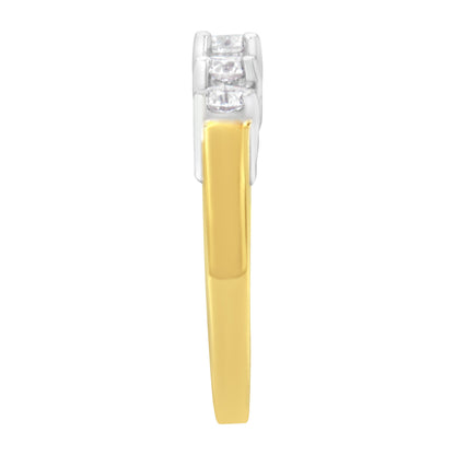 14KT Two Toned Gold 5 Stone Diamond Ring (1 cttw, H-I Color, SI1-SI2 Clarity) Bids.com