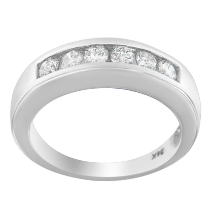 14K White Gold 3/4ct. TDW Diamond Channel Band Ring (H-I, I1-I2) Bids.com