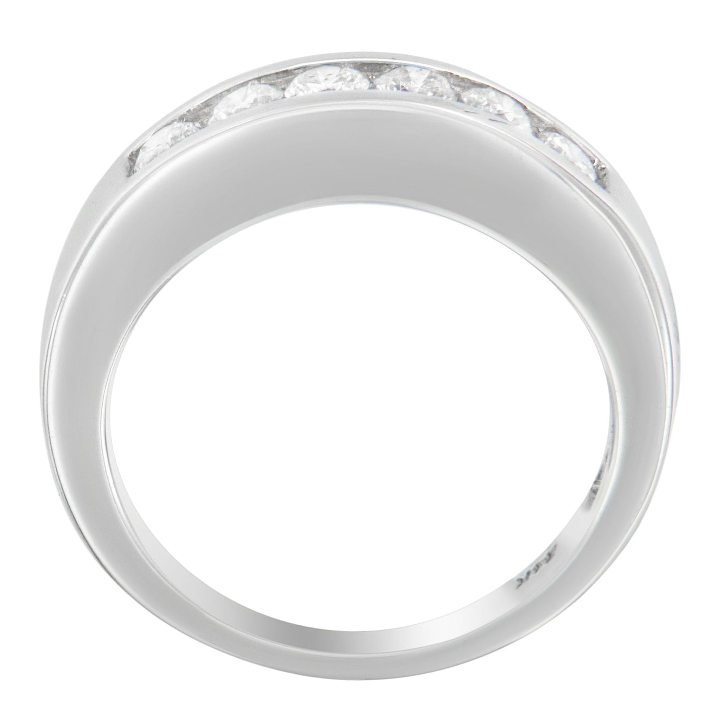 14K White Gold 3/4ct. TDW Diamond Channel Band Ring (H-I, I1-I2) Bids.com
