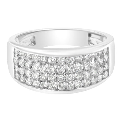 14K White Gold Round Cut Diamond Ring (1.0 Cttw, H-I Color, SI2-I1 Clarity) - Size 6-1/2 Bids.com