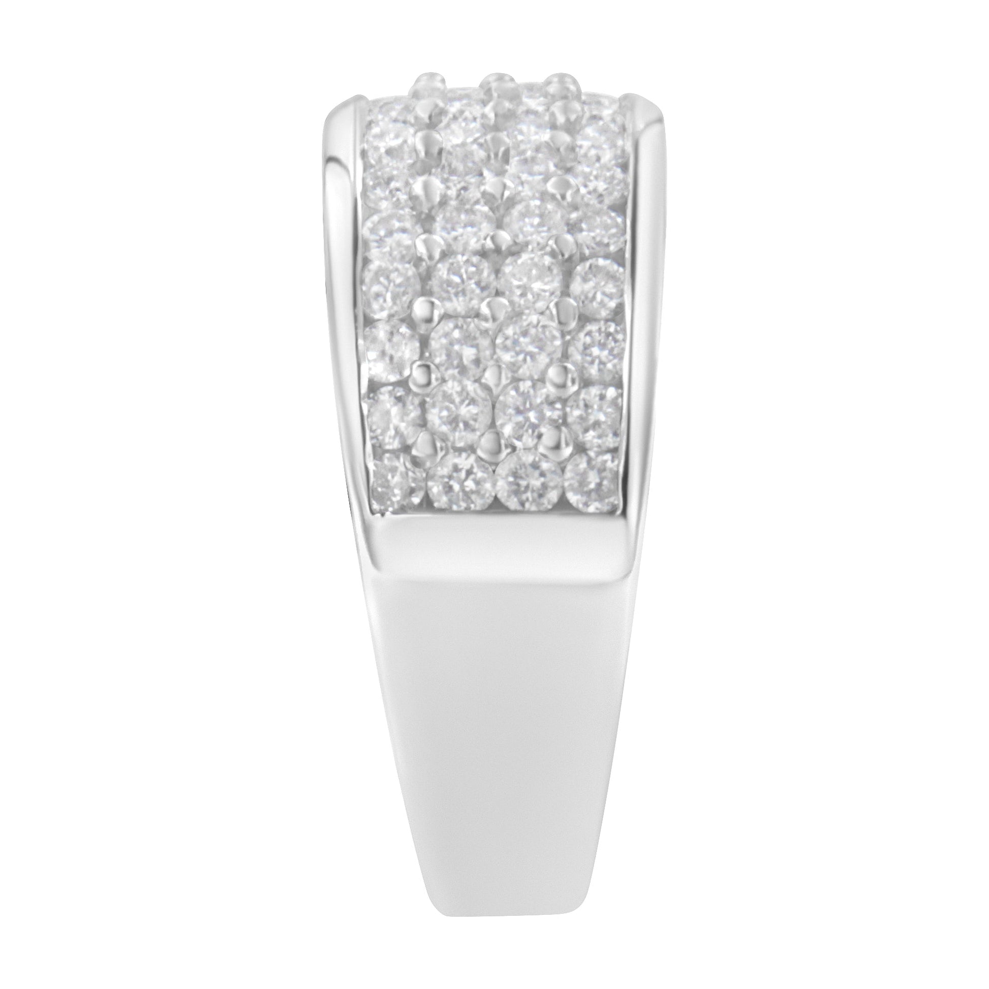 14K White Gold Round Cut Diamond Ring (1.0 Cttw, H-I Color, SI2-I1 Clarity) - Size 6-1/2 Bids.com