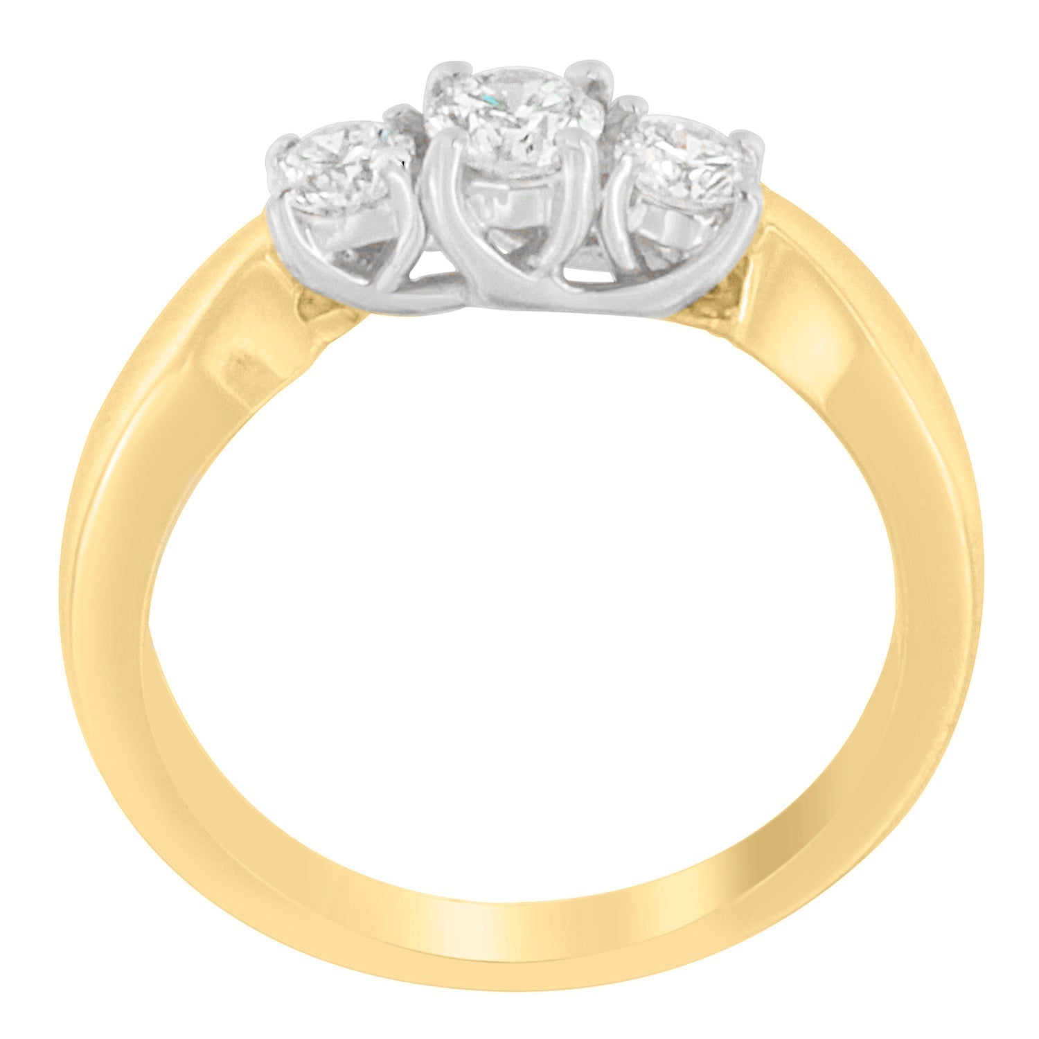 14K Two-Toned Gold 1/2 CTTW Round-cut Diamond Ring (G-H, SI1-SI2) Bids.com