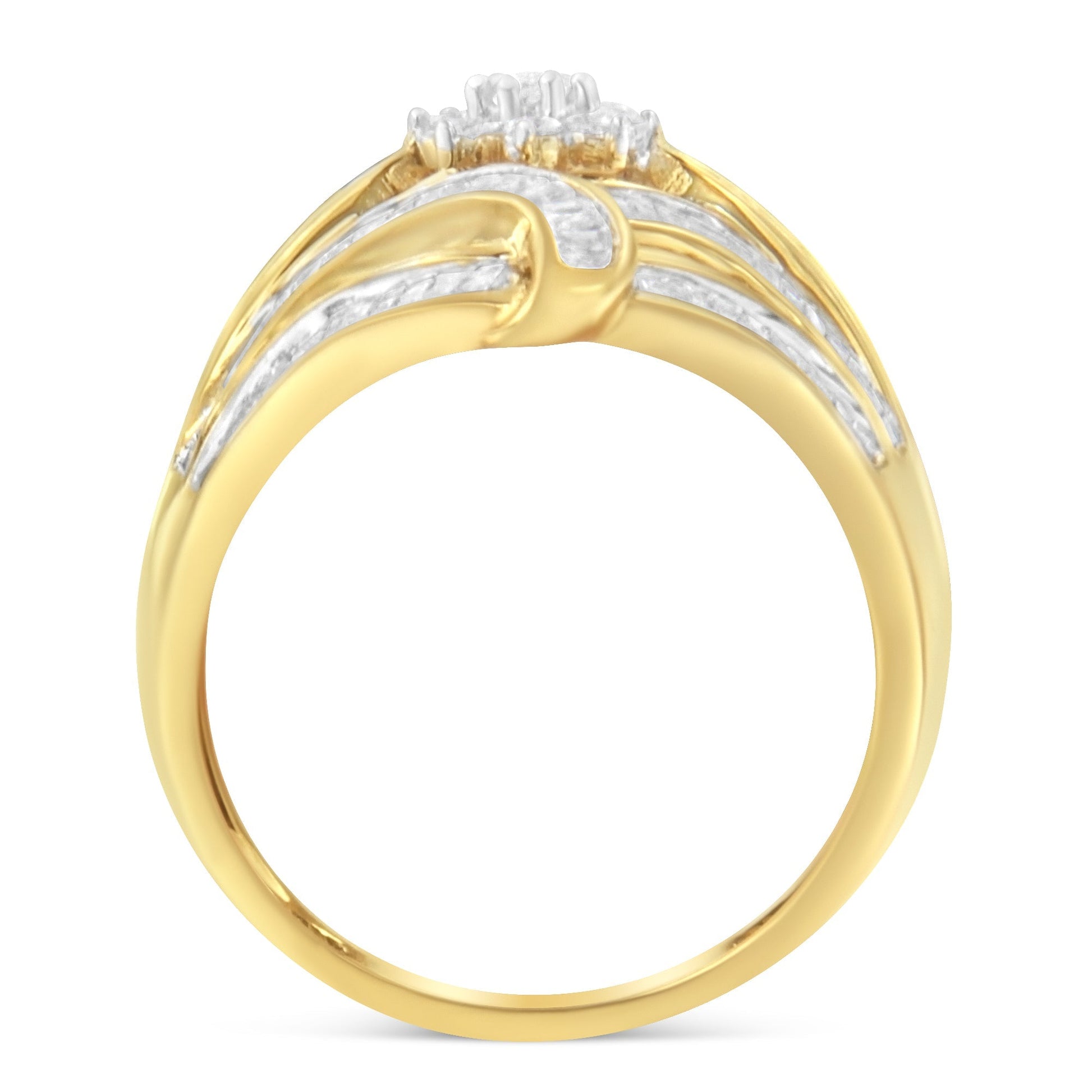10K Yellow Gold Diamond Ring (1 Cttw, I-J Color, I2-I3 Clarity) - Size 7 Bids.com