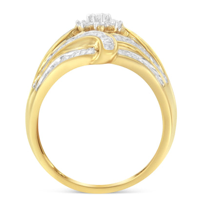 10K Yellow Gold Diamond Ring (1 Cttw, I-J Color, I2-I3 Clarity) - Size 7 Bids.com