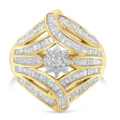 10K Yellow Gold Diamond Ring (1 Cttw, I-J Color, I2-I3 Clarity) - Size 7 Bids.com