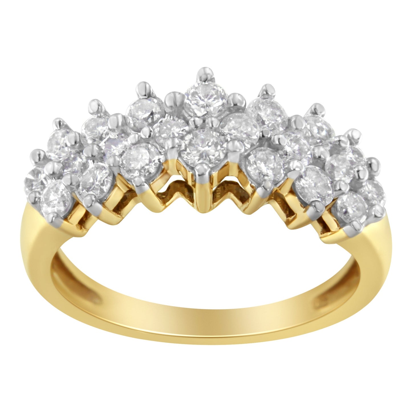 10K Yellow Gold Round Diamond Ring (1 cttw, J-K Color, I1-I2 Clarity) Bids.com
