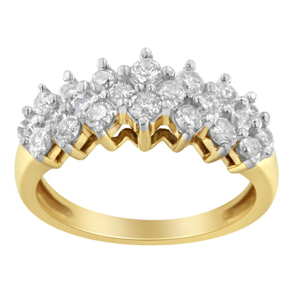 10K Yellow Gold Round Diamond Ring (1 cttw, J-K Color, I1-I2 Clarity) Bids.com