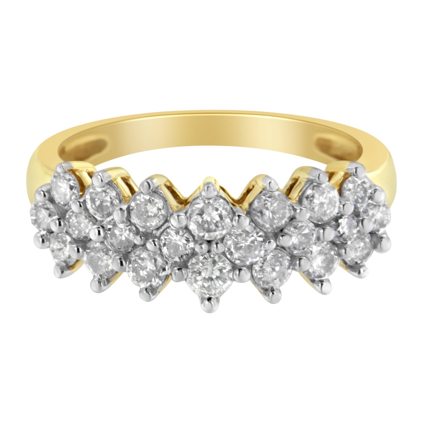 10K Yellow Gold Round Diamond Ring (1 cttw, J-K Color, I1-I2 Clarity) Bids.com