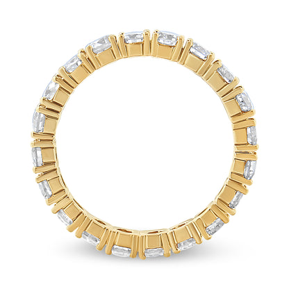14K Yellow Gold 2.00 Cttw Shared Prong Set Round Cut Diamond Eternity Band (J-K Color, VS1-VS2 Clarity) - Ring Size 6.75 Bids.com