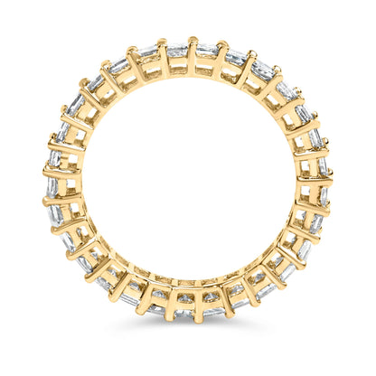 14K Yellow Gold 2.00 Cttw Shared Prong Set Princess Cut Diamond Eternity Band Ring (J-K Color, SI1-SI2 Clarity) - Ring Size 7 Bids.com