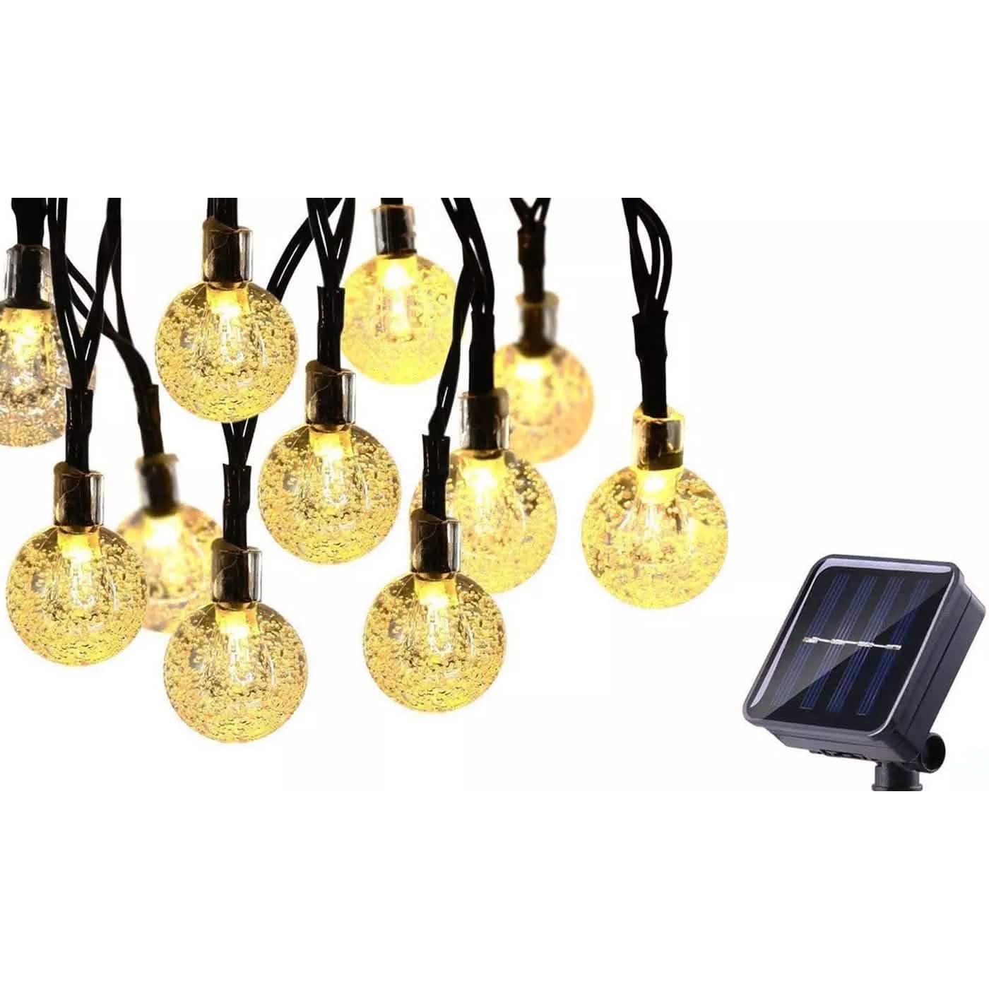 30 LED Solar String Ball Lights Outdoor Waterproof  Garden Decor DailySale