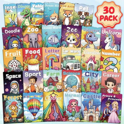 30-Pack: Children's Mini Coloring Book Set DailySale