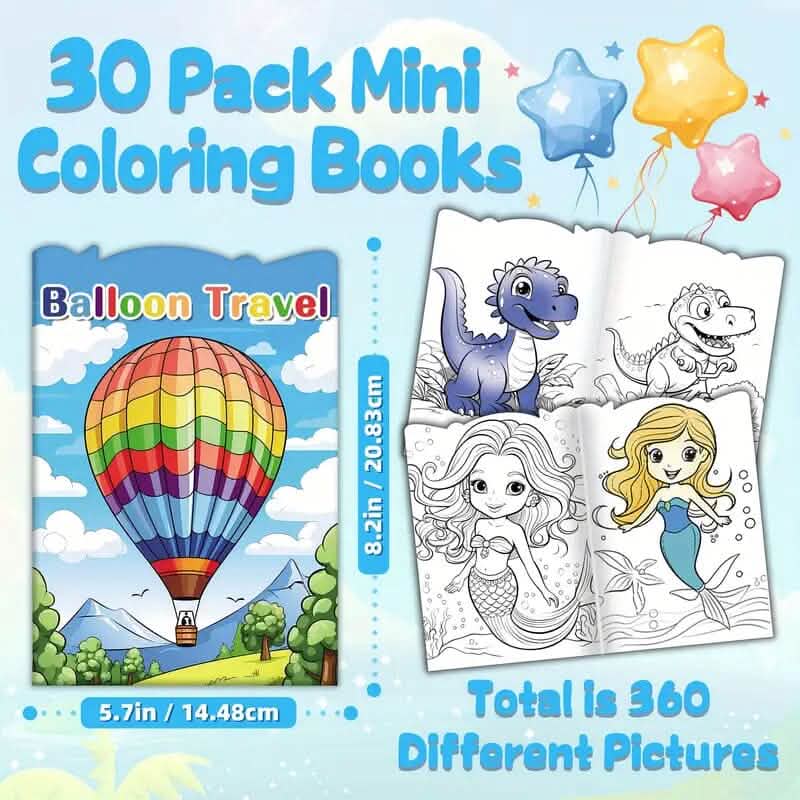 30-Pack: Children's Mini Coloring Book Set DailySale