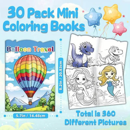 30-Pack: Children's Mini Coloring Book Set DailySale