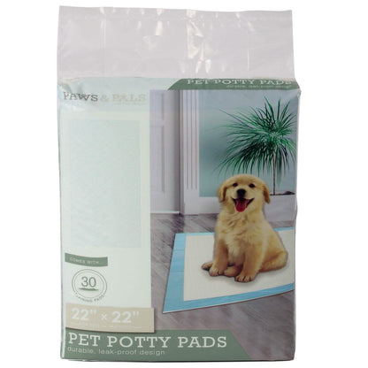 30-Pack: Paws & Pals Puppy Pee Pads Potty Training Leak-Proof DailySale