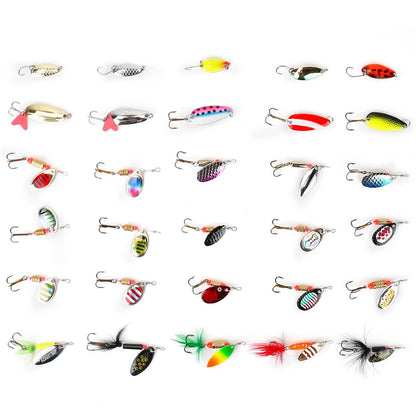 30-Piece: Fishing Metal Spoon Lures Kit DailySale