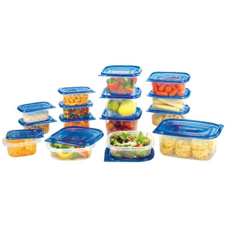 30-Piece Set: Food Storage Set with Blue Lids DailySale