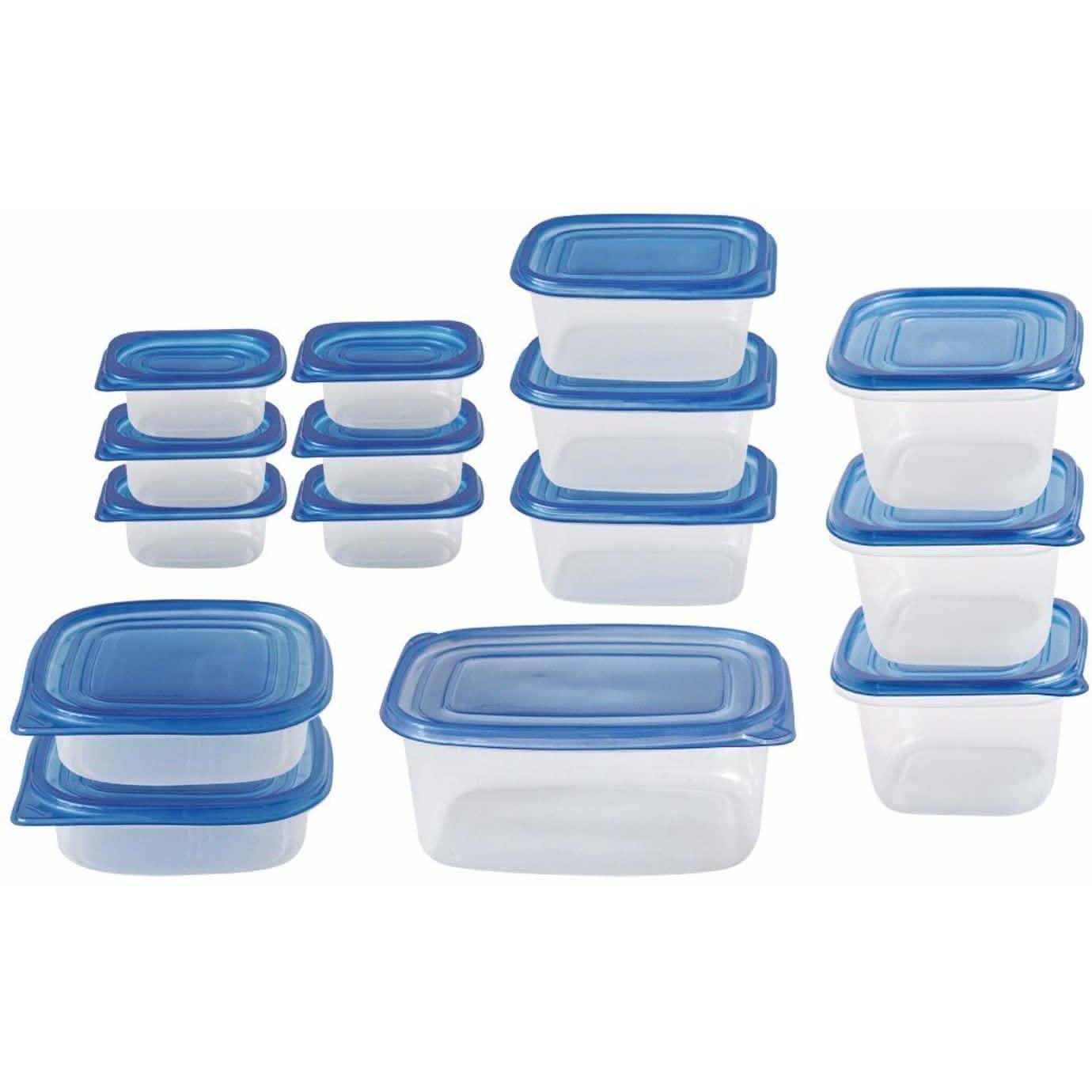 30-Piece Set: Food Storage Set with Blue Lids DailySale