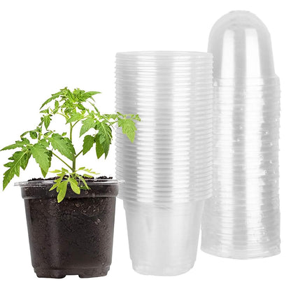 30-Pieces: Plant Nursery Pots PET Flower Seed Starting Pots Container with Dome Drainage Holes DailySale