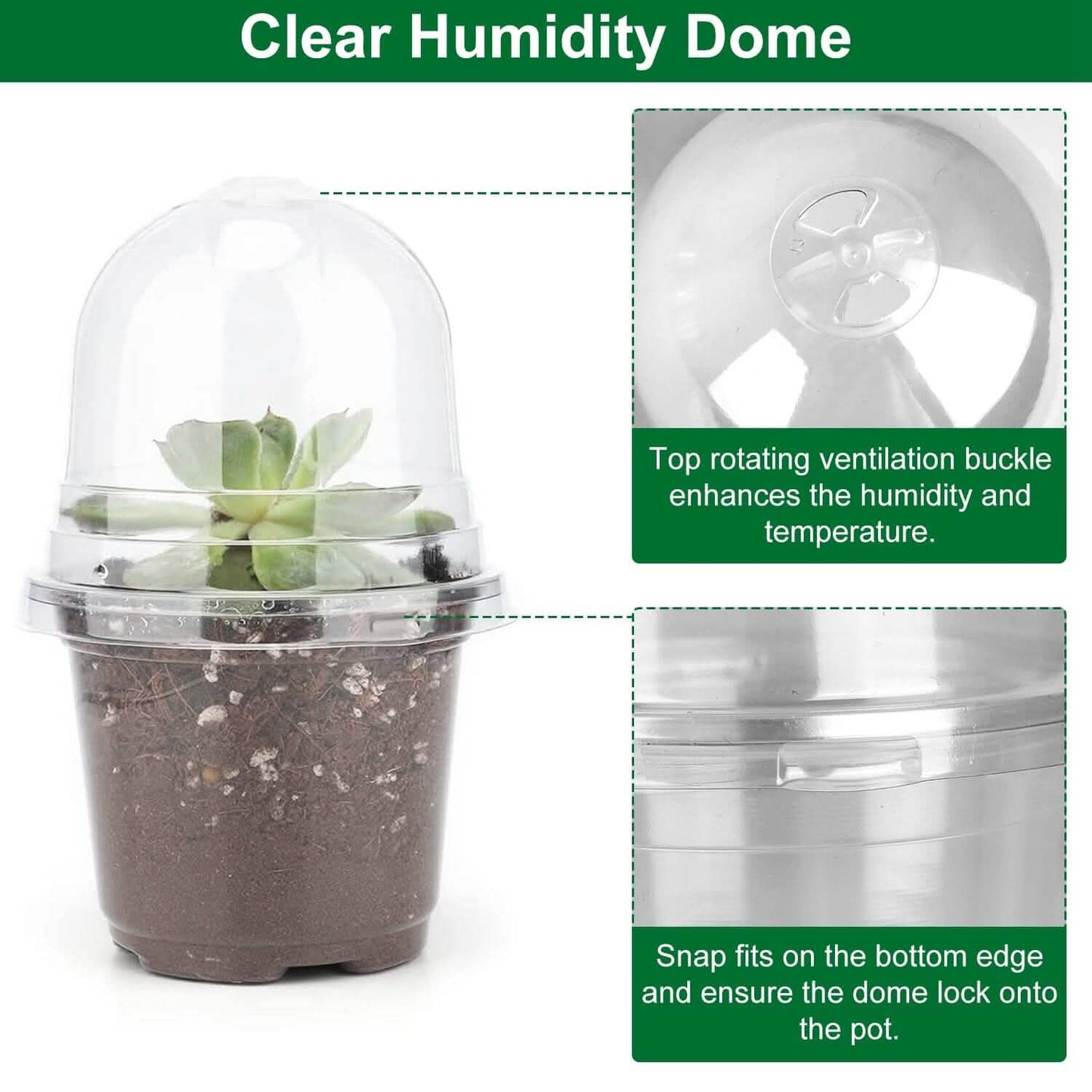 30-Pieces: Plant Nursery Pots PET Flower Seed Starting Pots Container with Dome Drainage Holes DailySale