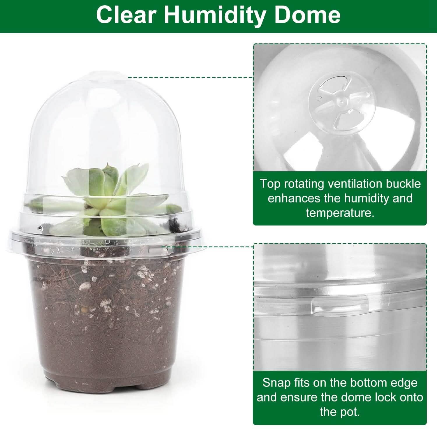 30-Pieces: Plant Nursery Pots PET Flower Seed Starting Pots Container with Dome Drainage Holes DailySale
