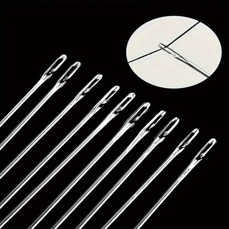 30-Pieces: Self-Threading Random Sizes Needles with Wooden Storage Tube DailySale