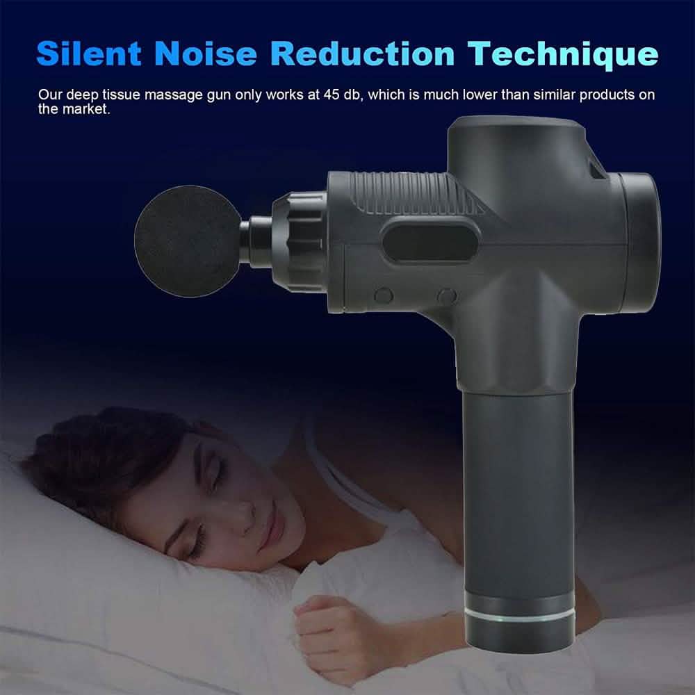 30 Speed Deep Tissue  Ultra-Quiet Muscle Massage Gun with 7 Heads DailySale