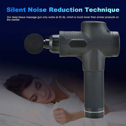 30 Speed Deep Tissue  Ultra-Quiet Muscle Massage Gun with 7 Heads DailySale