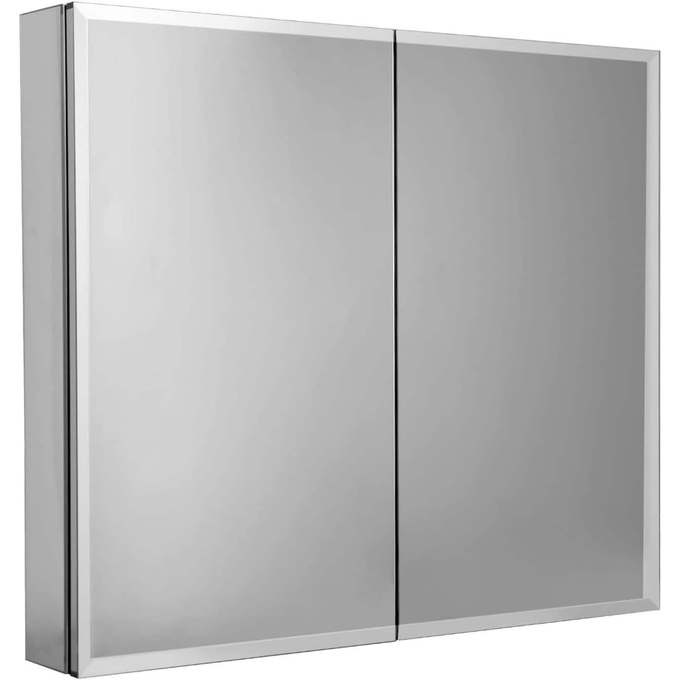 30" W X 26" H Aluminum Bathroom Mirror Medicine Cabinet with Dual Mirrors DailySale