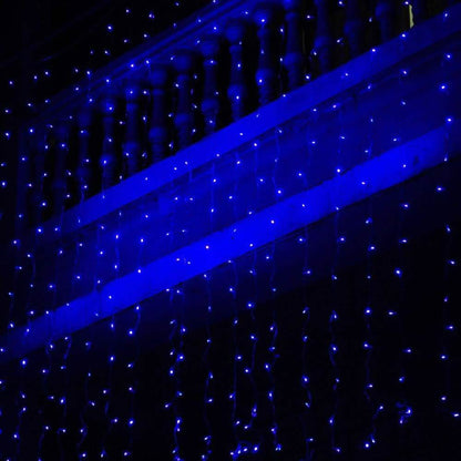 300 LED Blue Fairy String Light Curtain Light with Controller DailySale