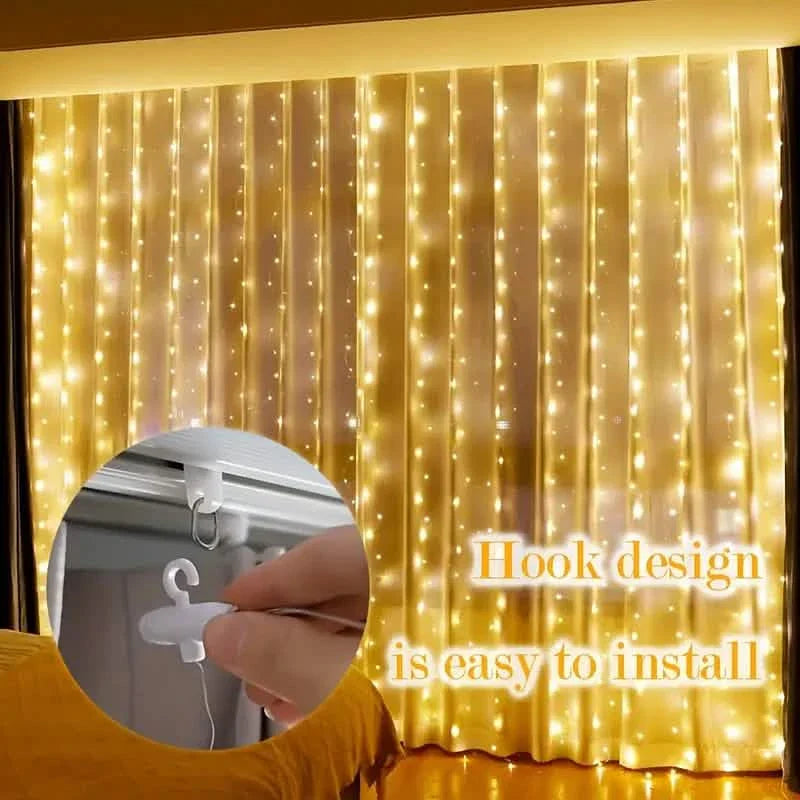 300 LED Curtain Fairy Lights DailySale