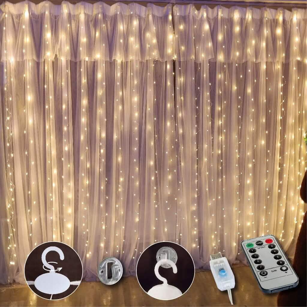 300 LED Curtain Fairy Lights DailySale