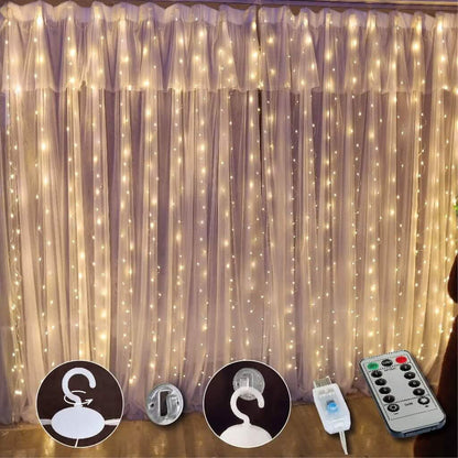 300 LED Curtain Fairy Lights DailySale