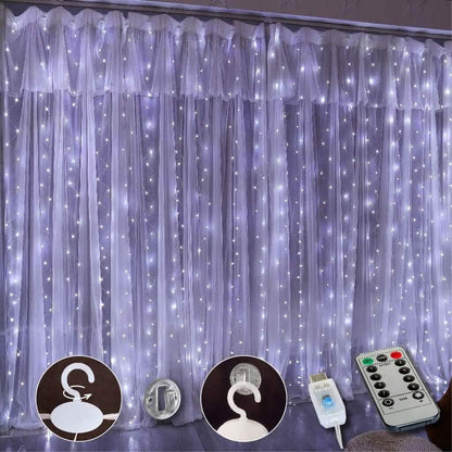 300 LED Curtain Fairy Lights DailySale
