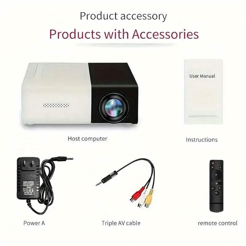 3000+ Lumens HD Mini Projector with Remote DailySale