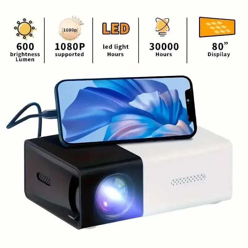 3000+ Lumens VividView Mini HD Projector DailySale