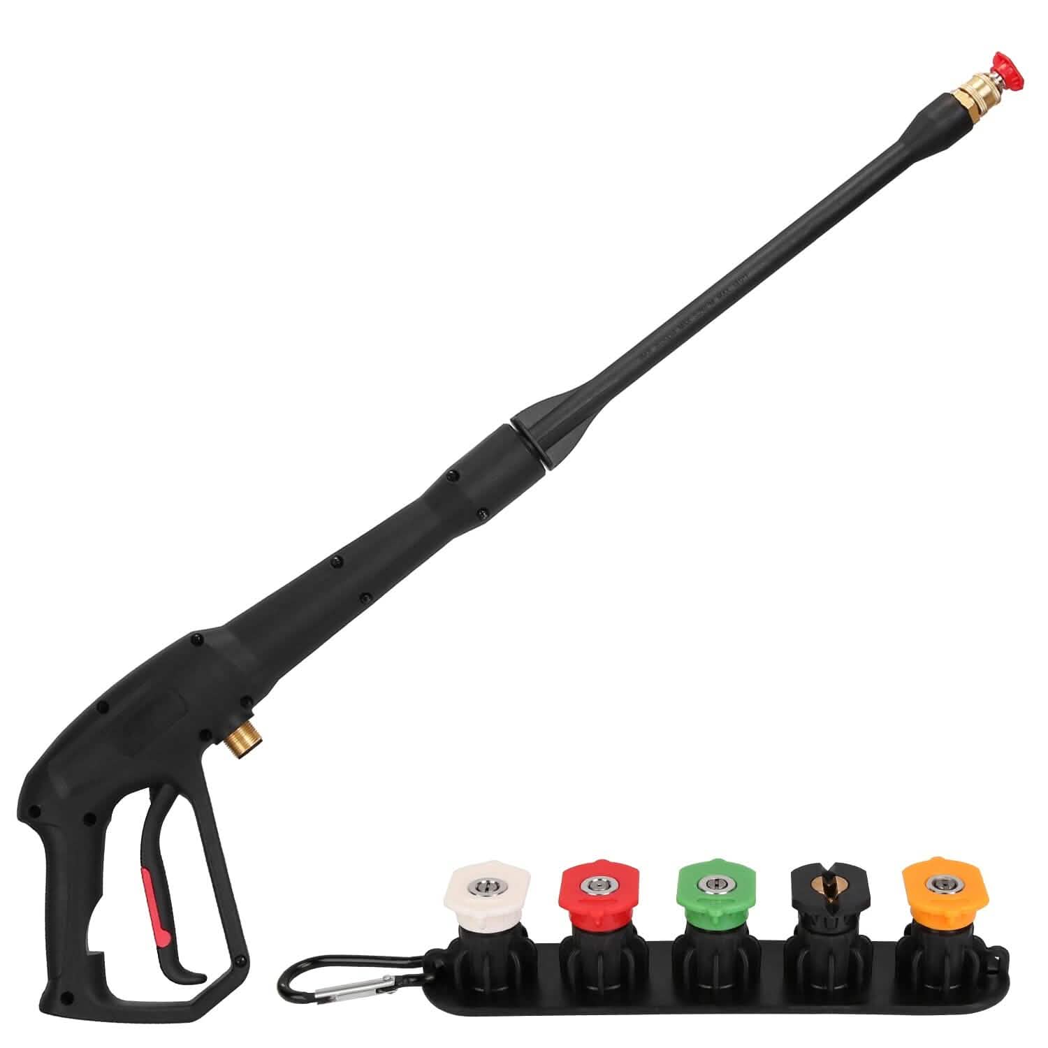 3000PSI Pressure Washer Gun Car Foam Sprayer with Jet Wand 5 Nozzle Tips M22-14 Connector DailySale