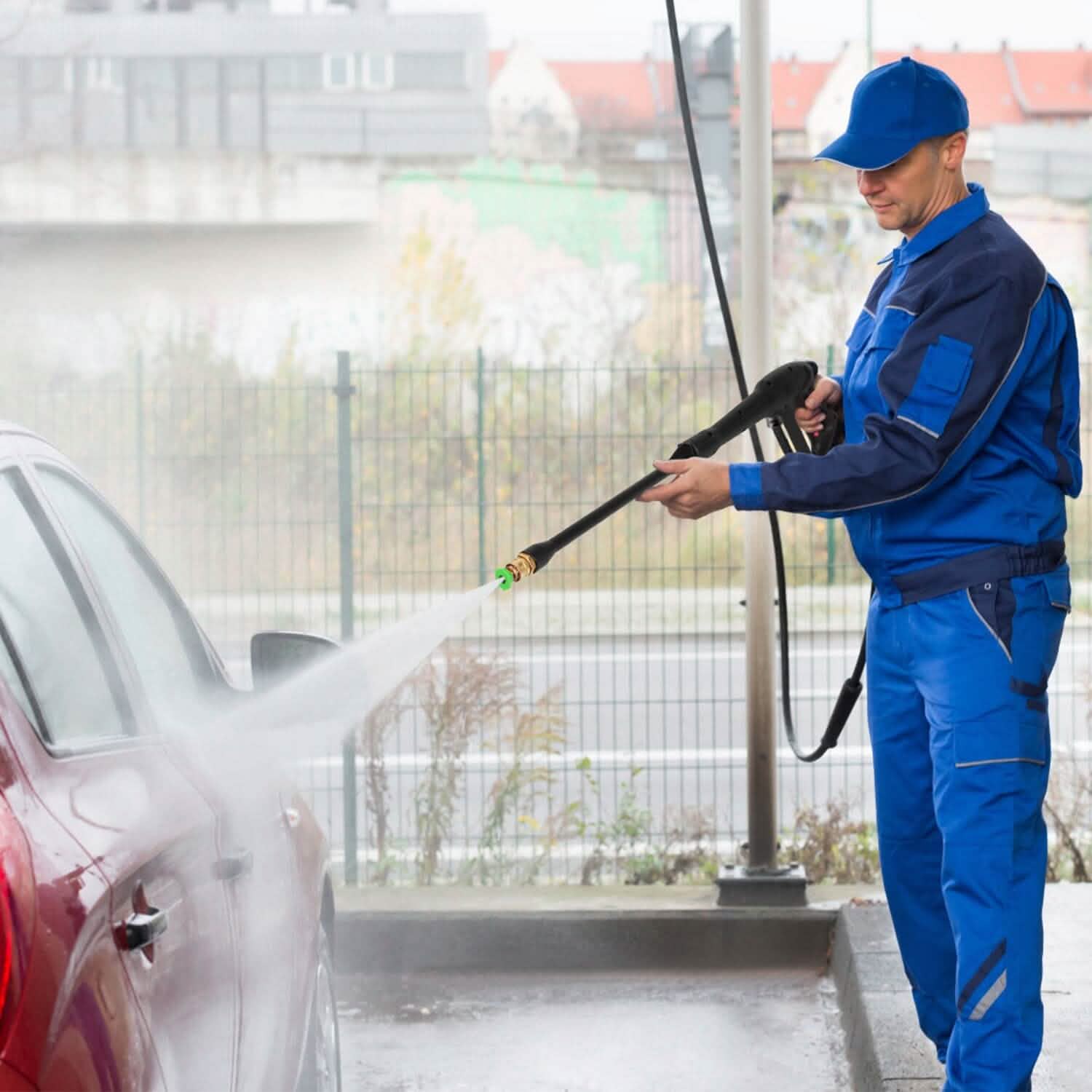 3000PSI Pressure Washer Gun Car Foam Sprayer with Jet Wand 5 Nozzle Tips M22-14 Connector DailySale